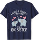 Elephant I Have A Secret I´m Going To Be A Big Sister Girl T-Shirt - T-Shirt | Navy
