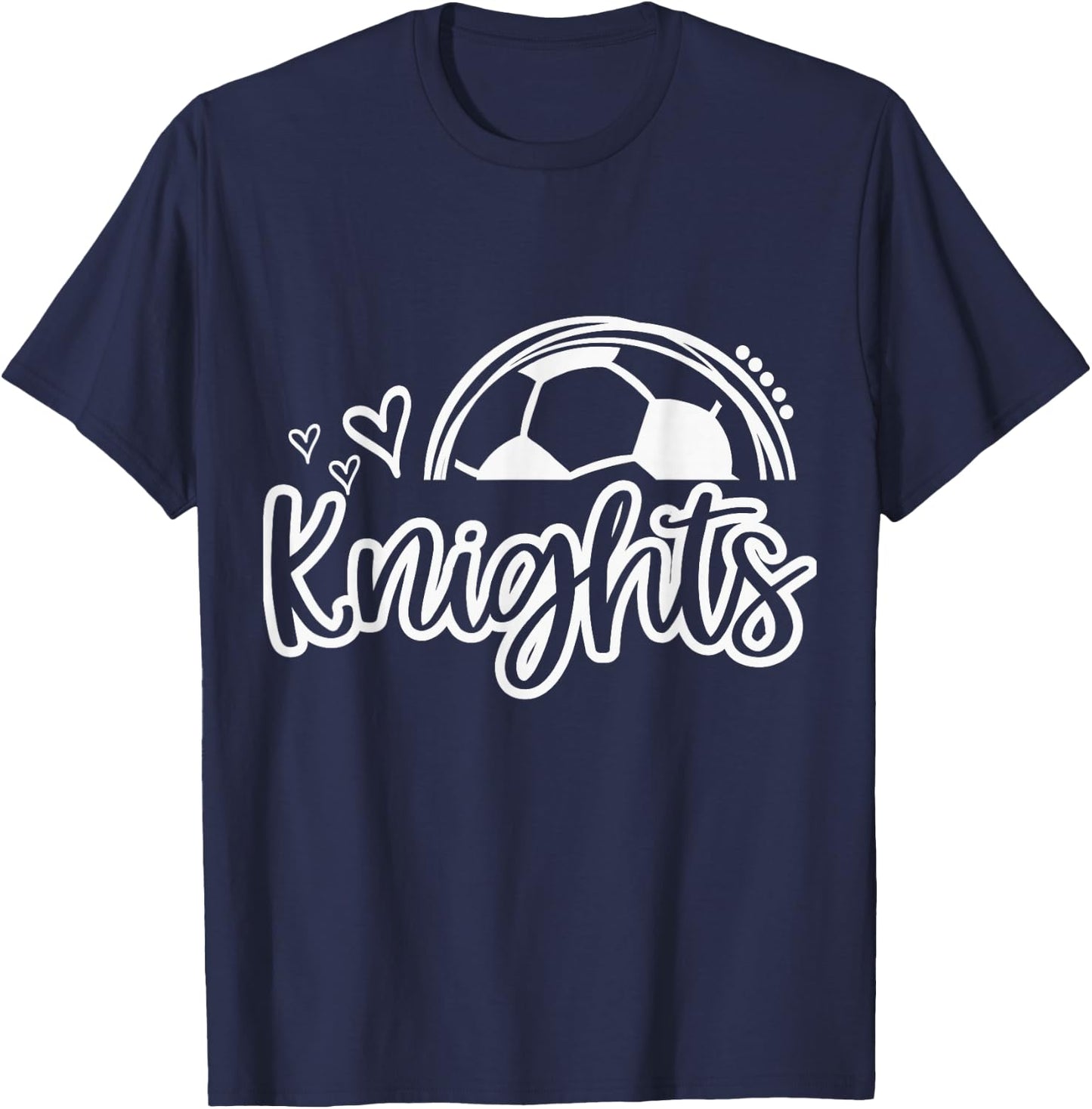 Knights Soccer Must Have Retro Trendy Game Day Spirit T-Shirt - T-Shirt | Navy
