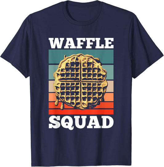 Waffle Squad Funny Quote Team Waffle Food T-Shirt - T-Shirt | Navy