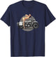 Pin-up Girl Classic Motorcycle Retro WW2 T-Shirt - T-Shirt | Navy
