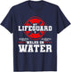 My Lifeguard Walks on Water Christian Jesus T-Shirt - T-Shirt | Navy