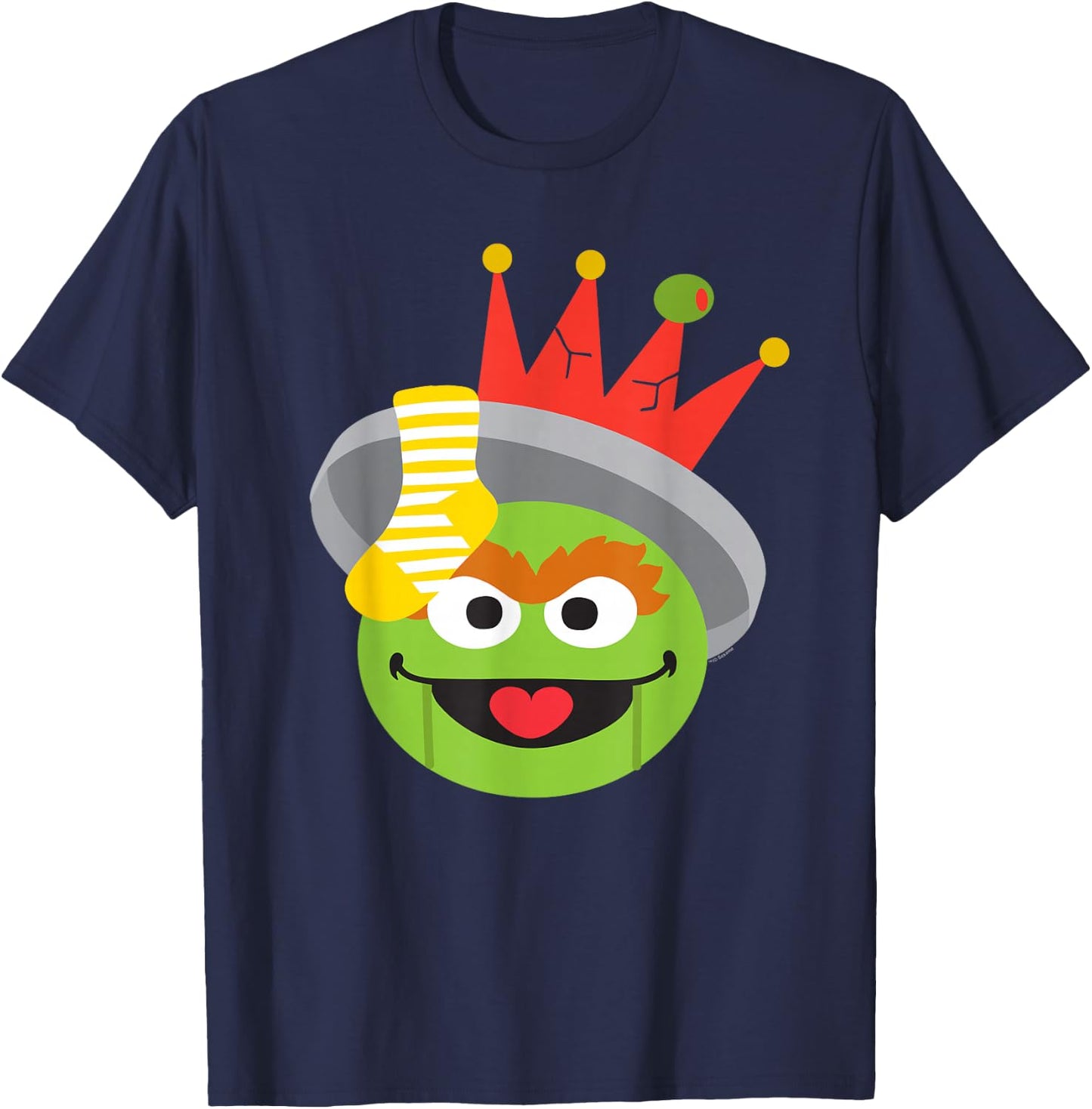Sesame Street Christmas Nutcracker Oscar The Grouch T-Shirt - T-Shirt | Navy
