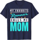 My Favorite Runner Calls Me Mom, Runner Mom T-Shirt - T-Shirt | Navy