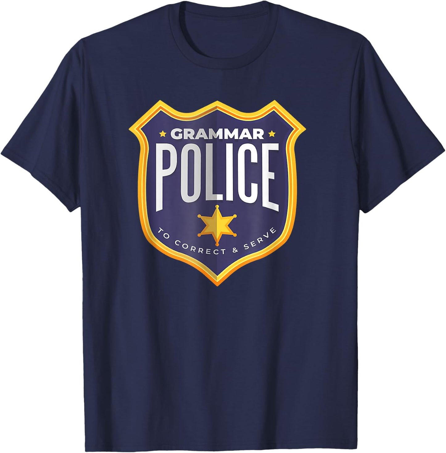 Grammar Police Funny Costume Idea Print T-Shirt - T-Shirt | Navy