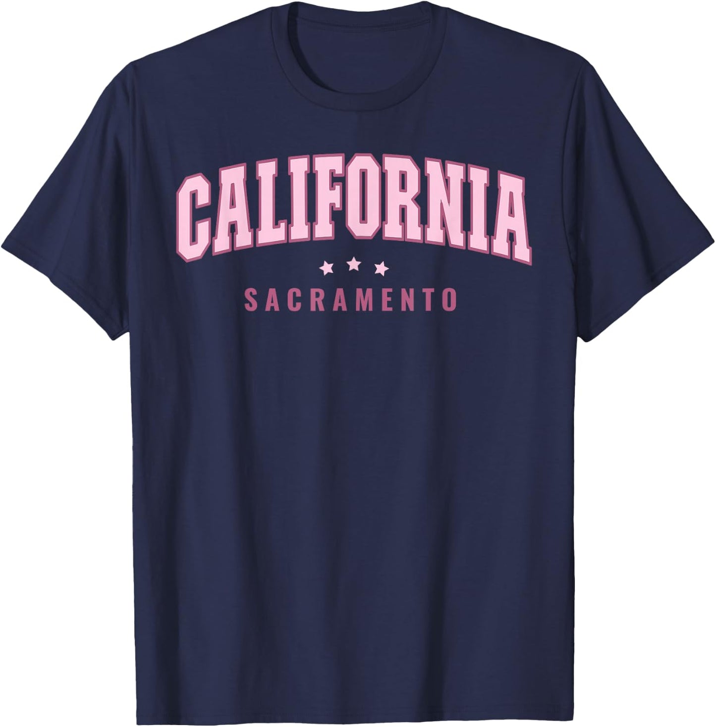 Sacramento California Preppy T-Shirt - T-Shirt | Navy