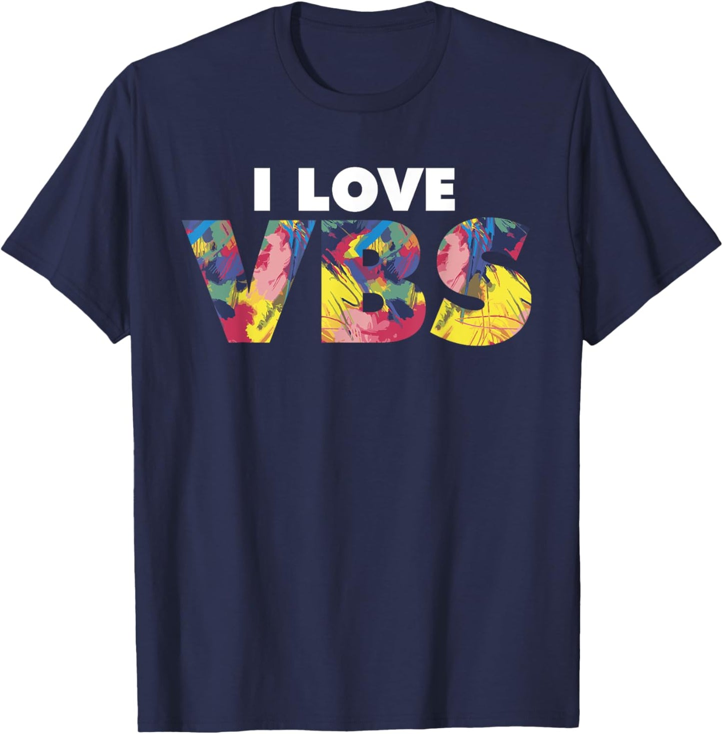 I Love VBS Vacation Bible School Crew Church Summer Camp T-Shirt - T-Shirt | Navy