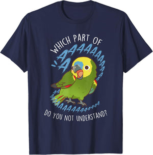 Blue-Fronted Amazon Parrot Aaaa, Funny Cute Pet Bird Mom Dad T-Shirt - T-Shirt | Navy