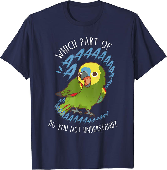 Blue-Fronted Amazon Parrot Aaaa, Funny Cute Pet Bird Mom Dad T-Shirt - T-Shirt | Navy