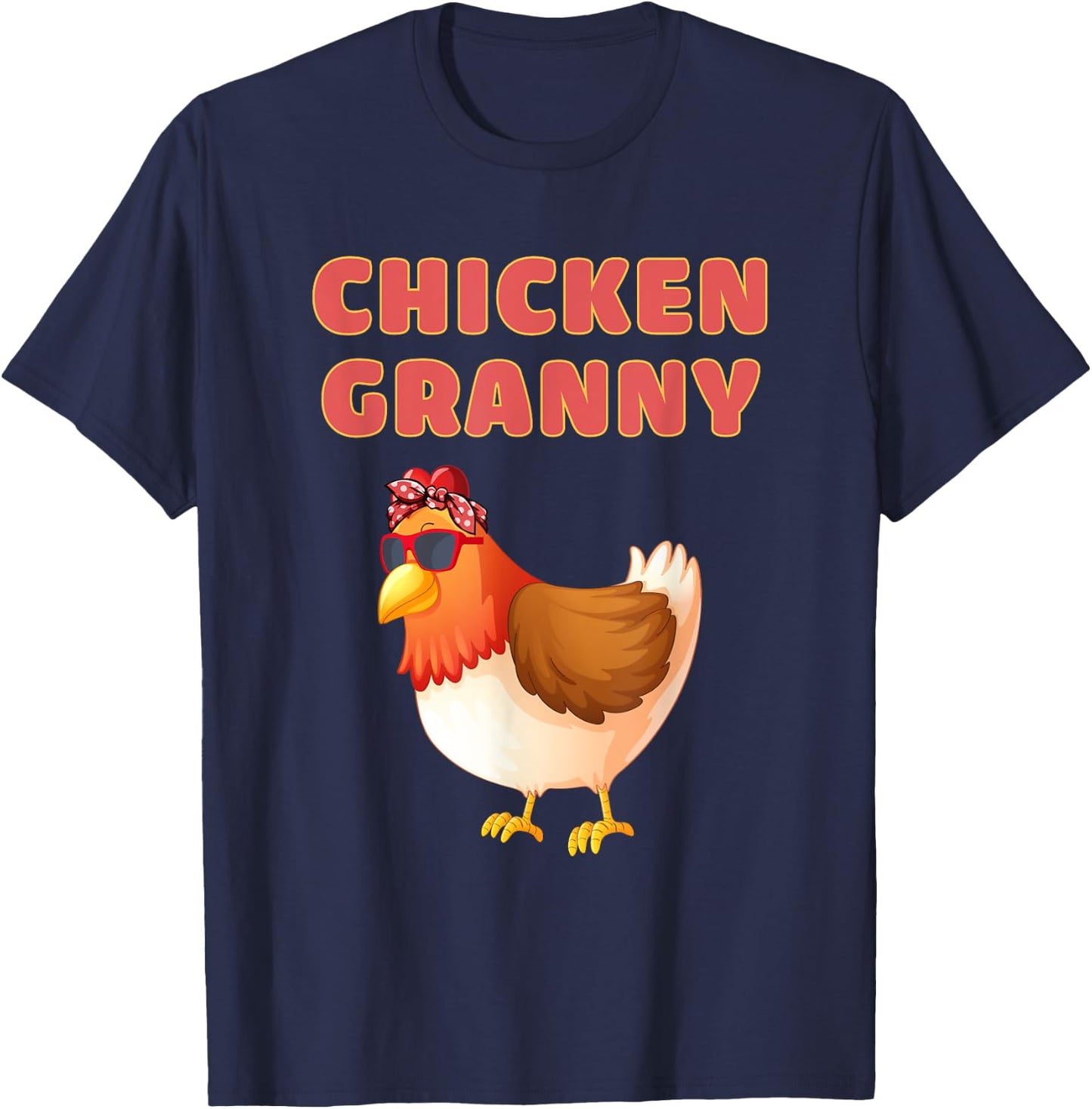 Chicken Granny Funny Chicken Grandma T-Shirt - T-Shirt | Navy