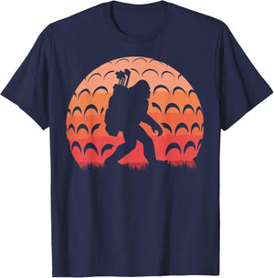 Vintage Retro Bigfoot Golf Golfer Sasquatch T-Shirt - T-Shirt | Navy