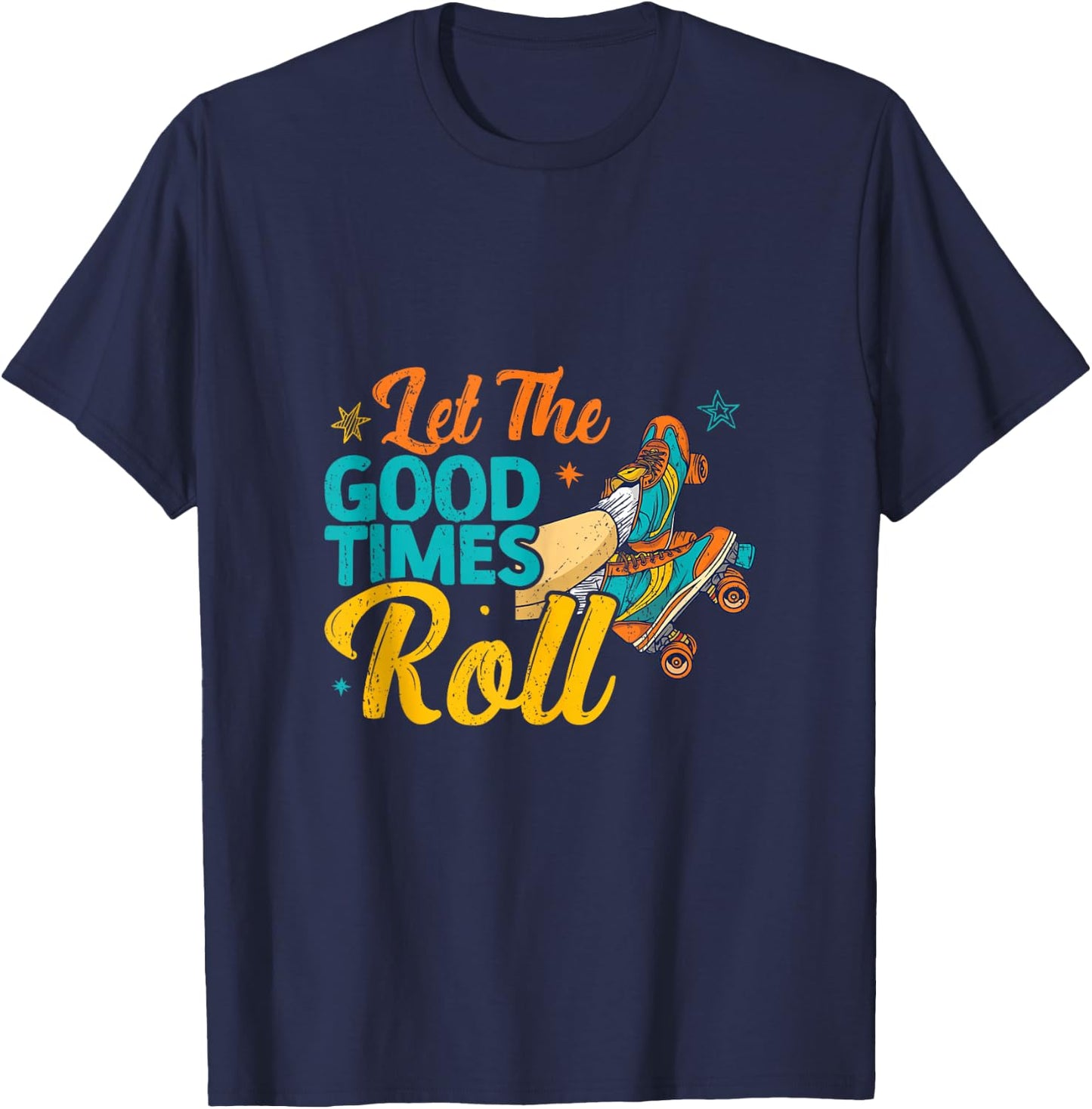 Retro Rollerskates 80's Derby Roller Skating for Teen Girls T-Shirt - T-Shirt | Navy