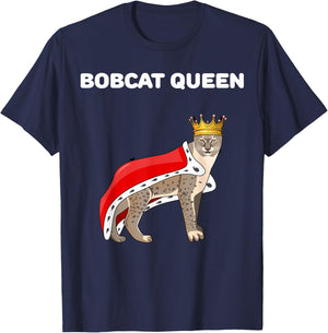 Bobcat Queen | Bobcat | Girls Bobcat T-Shirt - T-Shirt | Navy