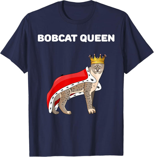 Bobcat Queen | Bobcat | Girls Bobcat T-Shirt - T-Shirt | Navy