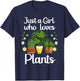 Funny Plant Design Girls Gardener Plant Lovers T-Shirt - T-Shirt | Navy