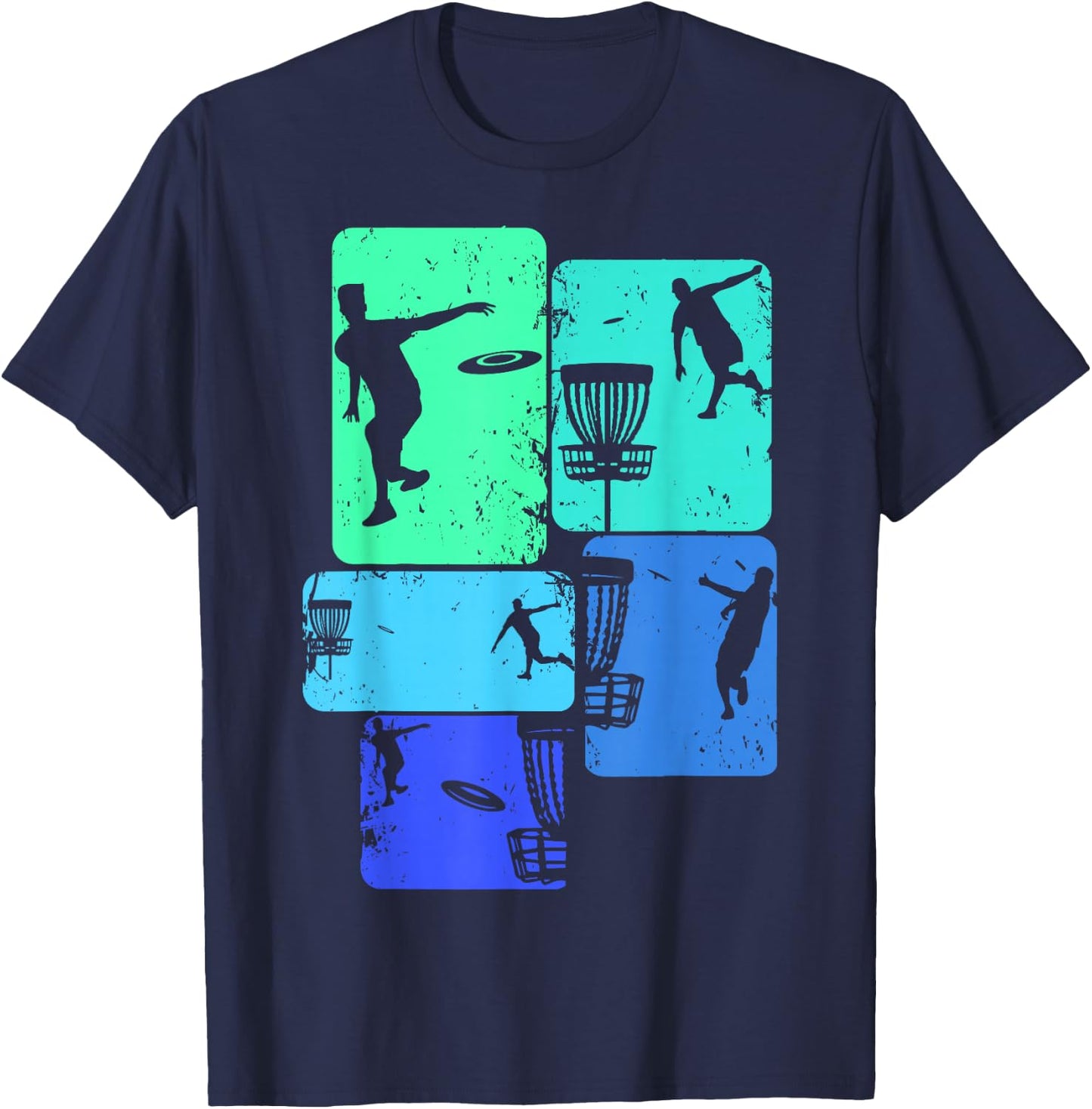 Cool Disc Golf Designs & Gift Ideas Men Boys Kids Disc Golf Black Small T-Shirt - T-Shirt | Navy
