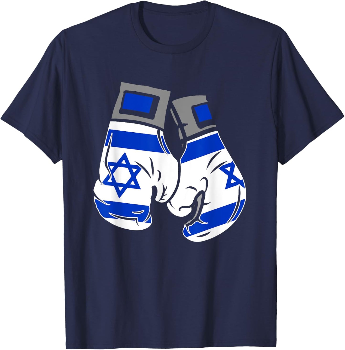 Boxing Glove With The Flag Of Israel T-Shirt - T-Shirt | Navy