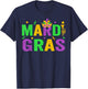 Mardi Gras Shirt Women Men Mardi Gras Kids Mardi Gras Beads T-Shirt - T-Shirt | Navy