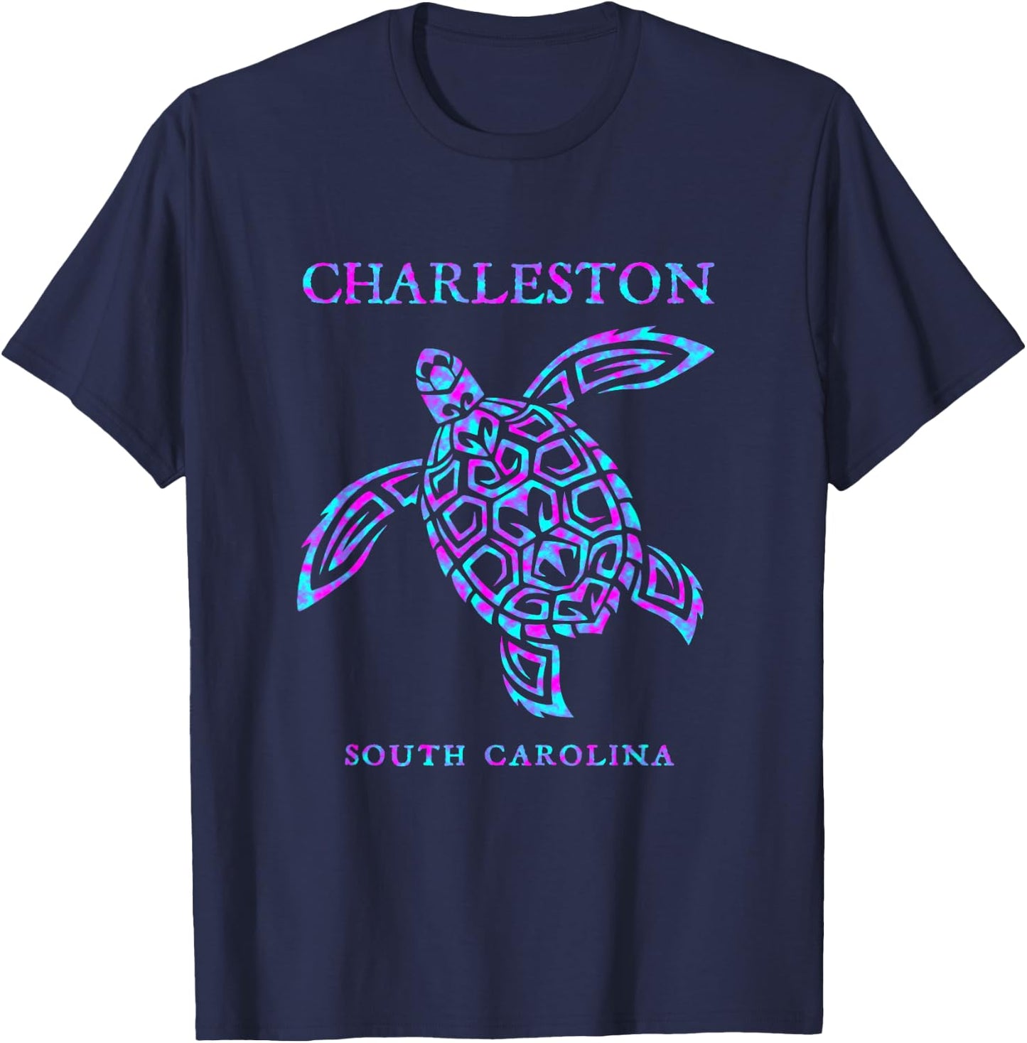 Charleston South Carolina Sea Turtle Boys Girls Toddler T-Shirt - T-Shirt | Navy