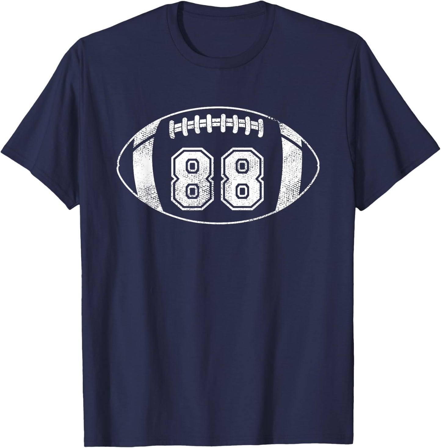 Football Player #88 Football Mom Dad Jersey 88 Varsity Team T-Shirt - T-Shirt | Navy