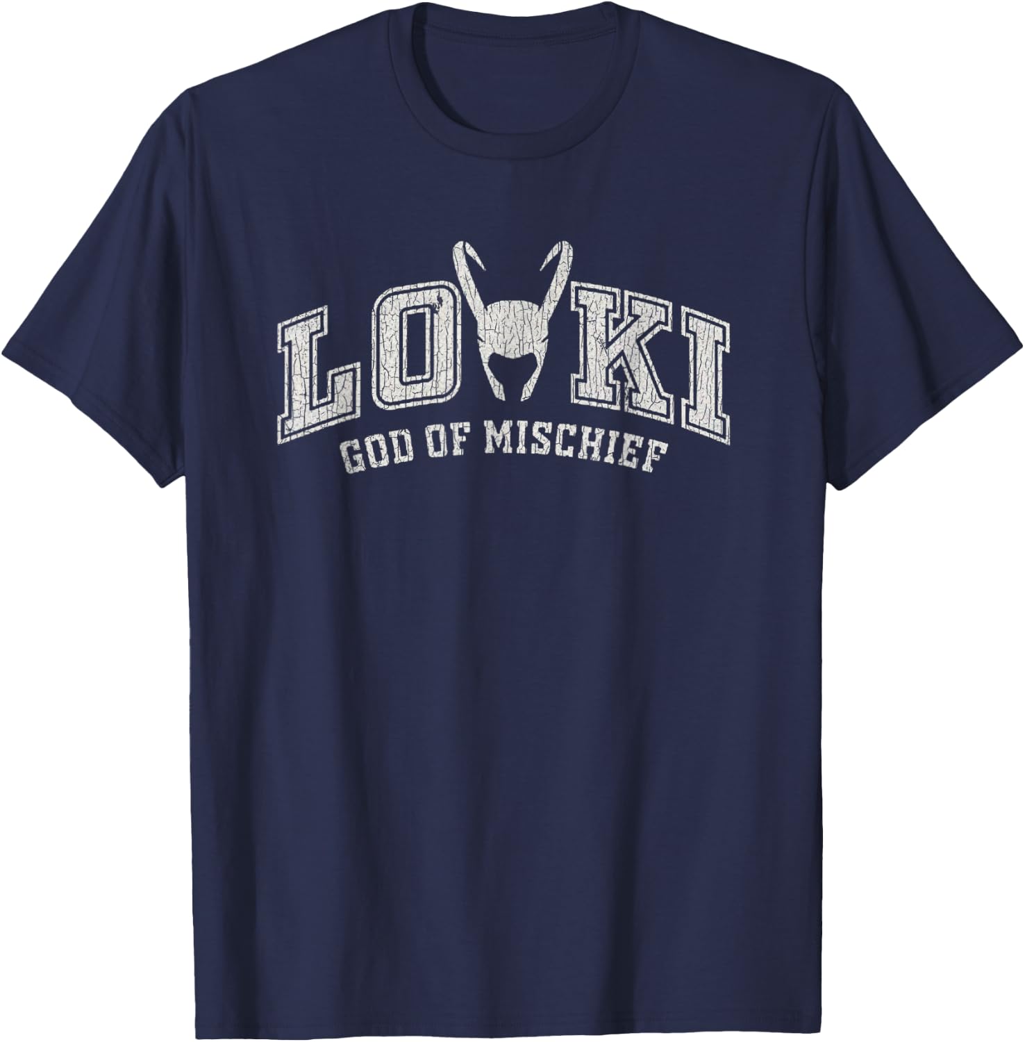 Vintage Loki God of Mischief T-Shirt - T-Shirt | Navy