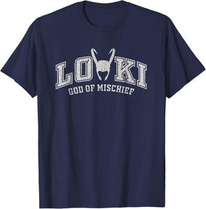 Vintage Loki God of Mischief T-Shirt - T-Shirt | Navy