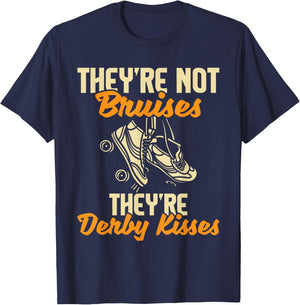 They're Derby Kisses - Roller Skating Roller Derby Skates T-Shirt - T-Shirt | Navy