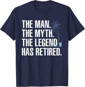 Cool Retirement Grandpa Dad Retired Man Myth Legend T-Shirt - T-Shirt | Navy