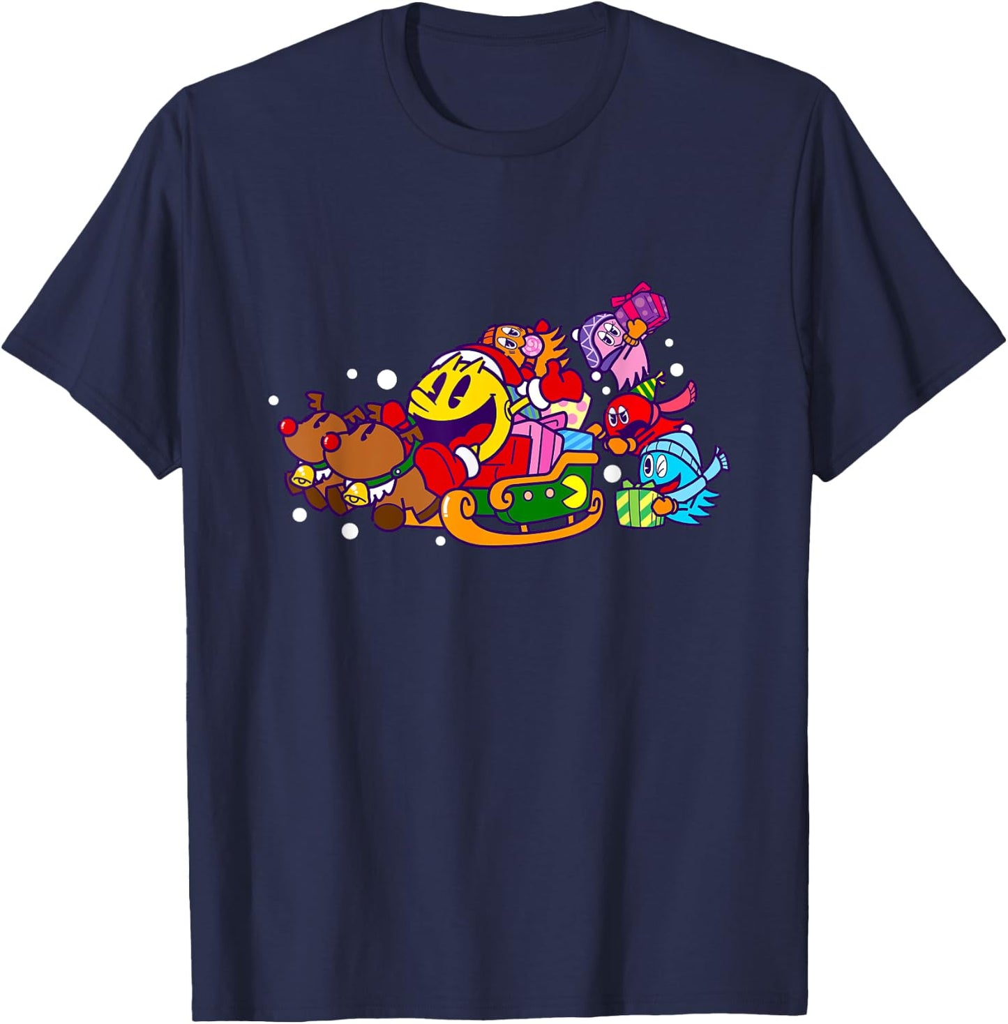 PAC-MAN Holiday 017 T-Shirt - T-Shirt | Navy