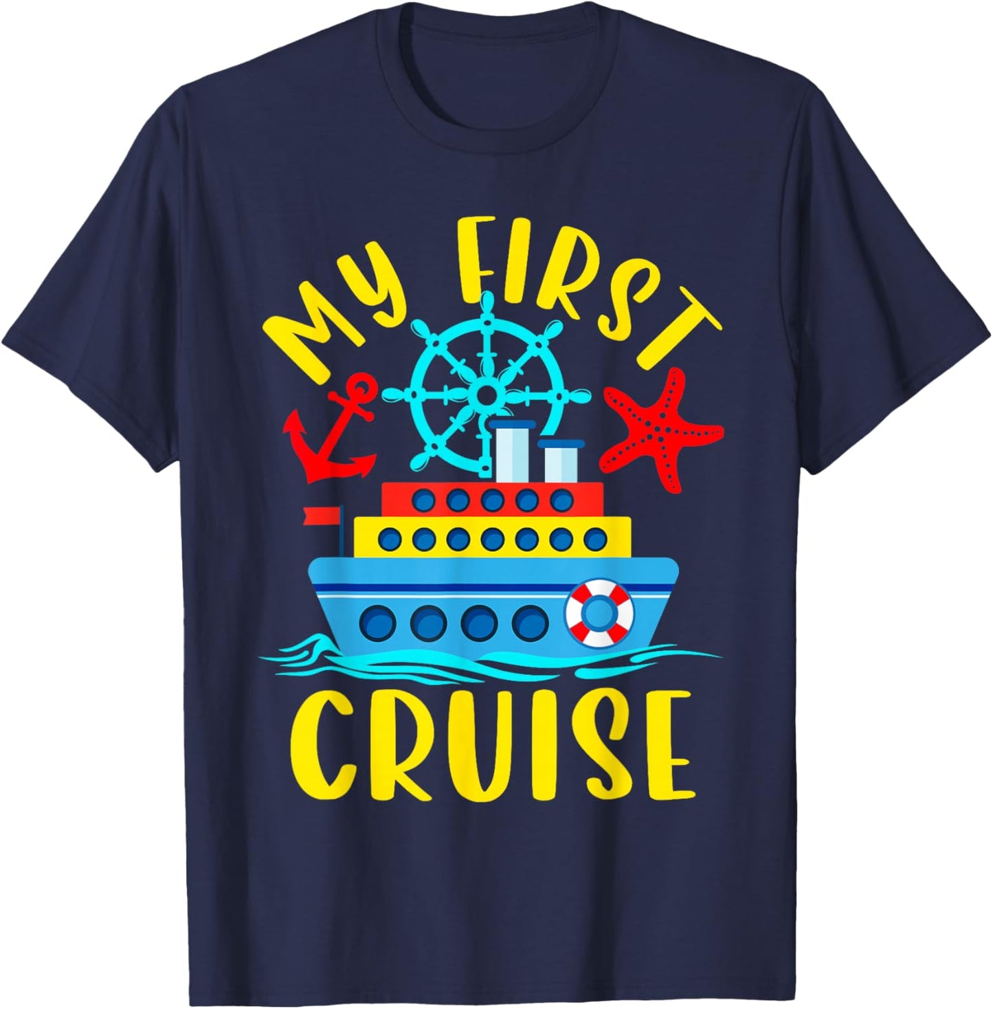 My First Cruise Shirt Kids Cruise Cute Cruise Ship T-Shirt - T-Shirt | Navy