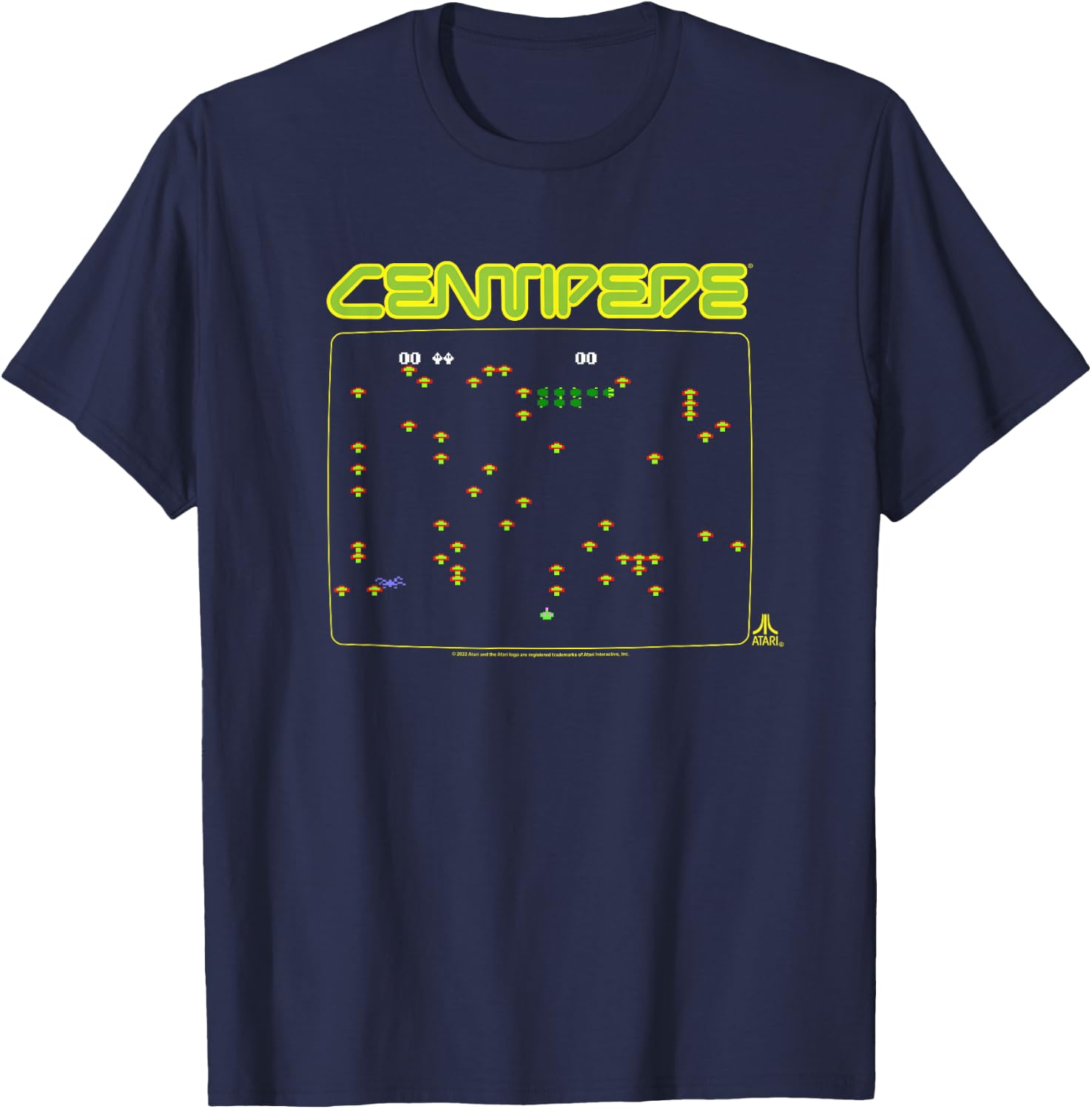 Atari Centipede Screen T-Shirt - T-Shirt | Navy