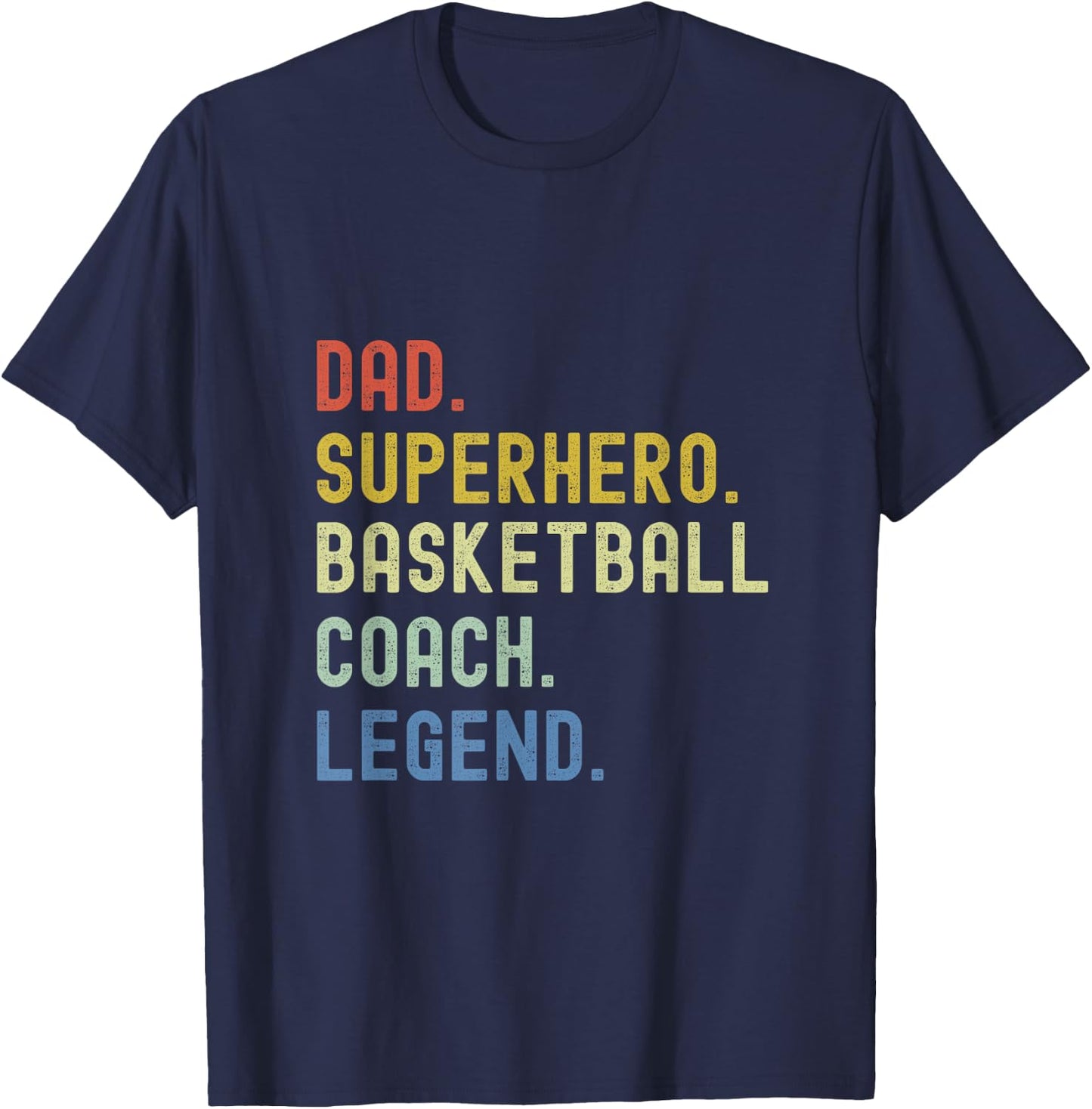 Basketball coach dad coaching basketball T-Shirt - T-Shirt | Navy
