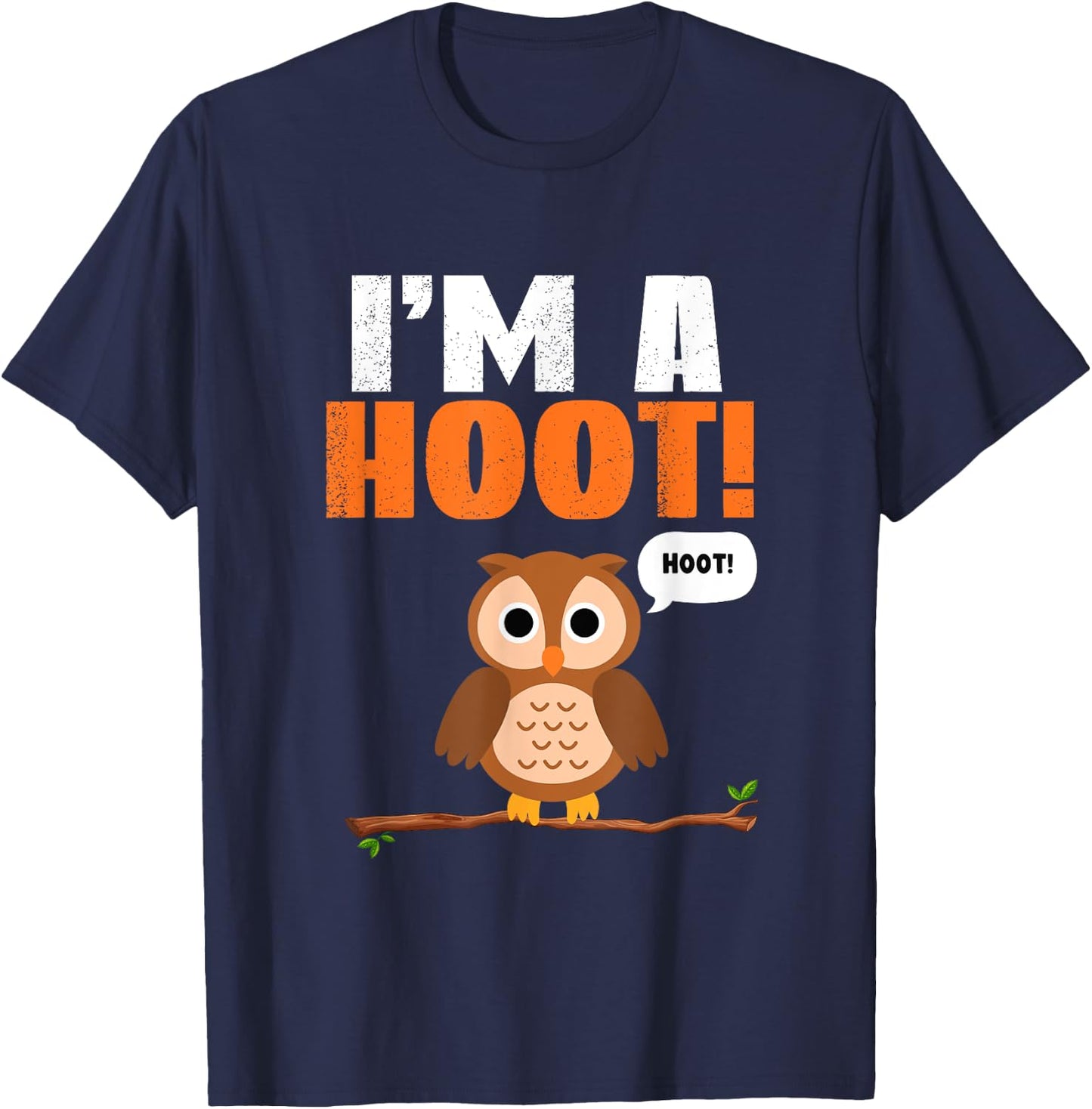Cor Designs Kids -Adults Hooting Owl T-Shirt - T-Shirt | Navy