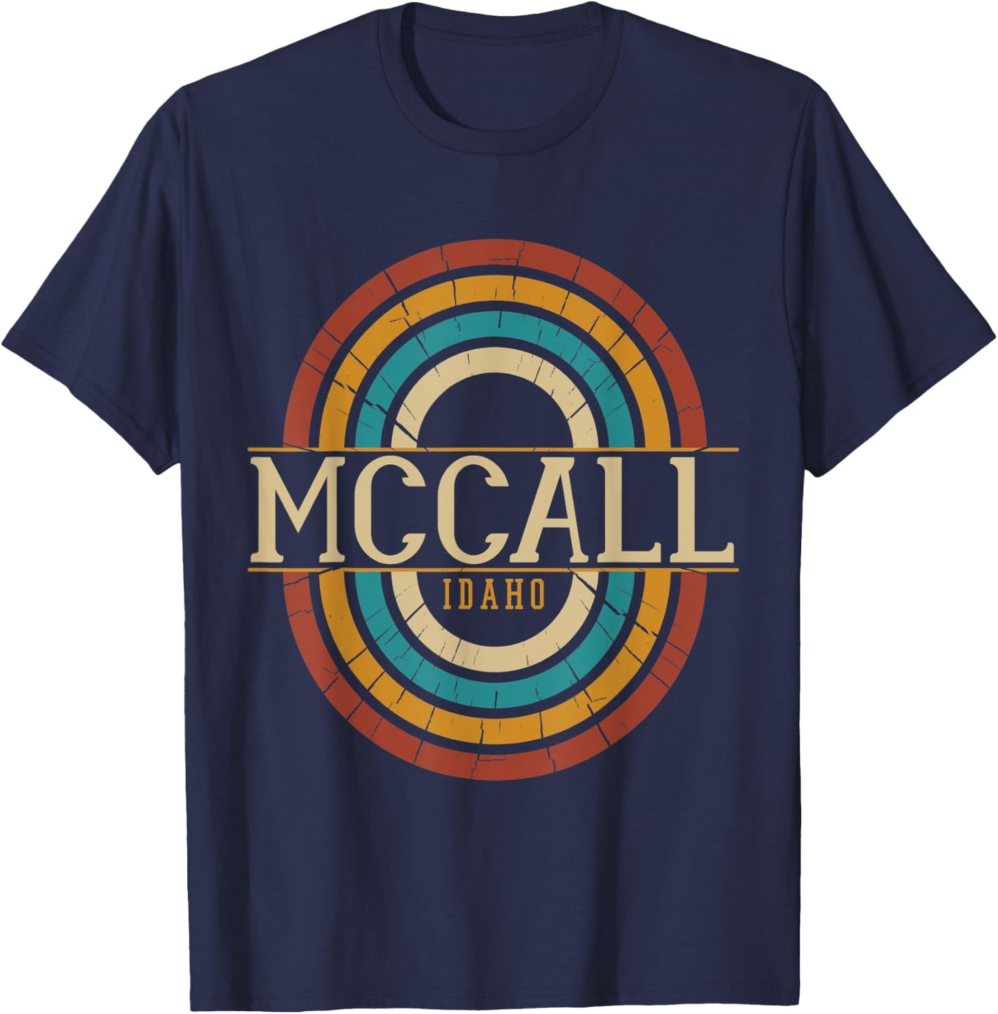 Vintage Retro McCall Idaho ID Women Men Souvenirs T-Shirt - T-Shirt | Navy