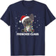 French Bulldog Christmas Santa Clauses pun Frenchie claus T-Shirt - T-Shirt | Navy