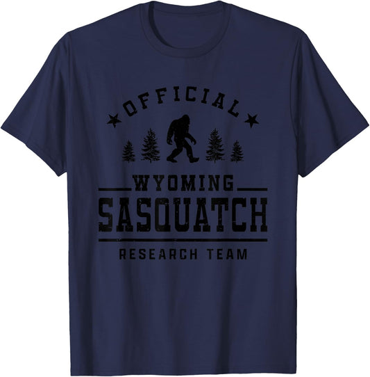 Sasquatch Official Research Team Wyoming Bigfoot T-Shirt - T-Shirt | Navy