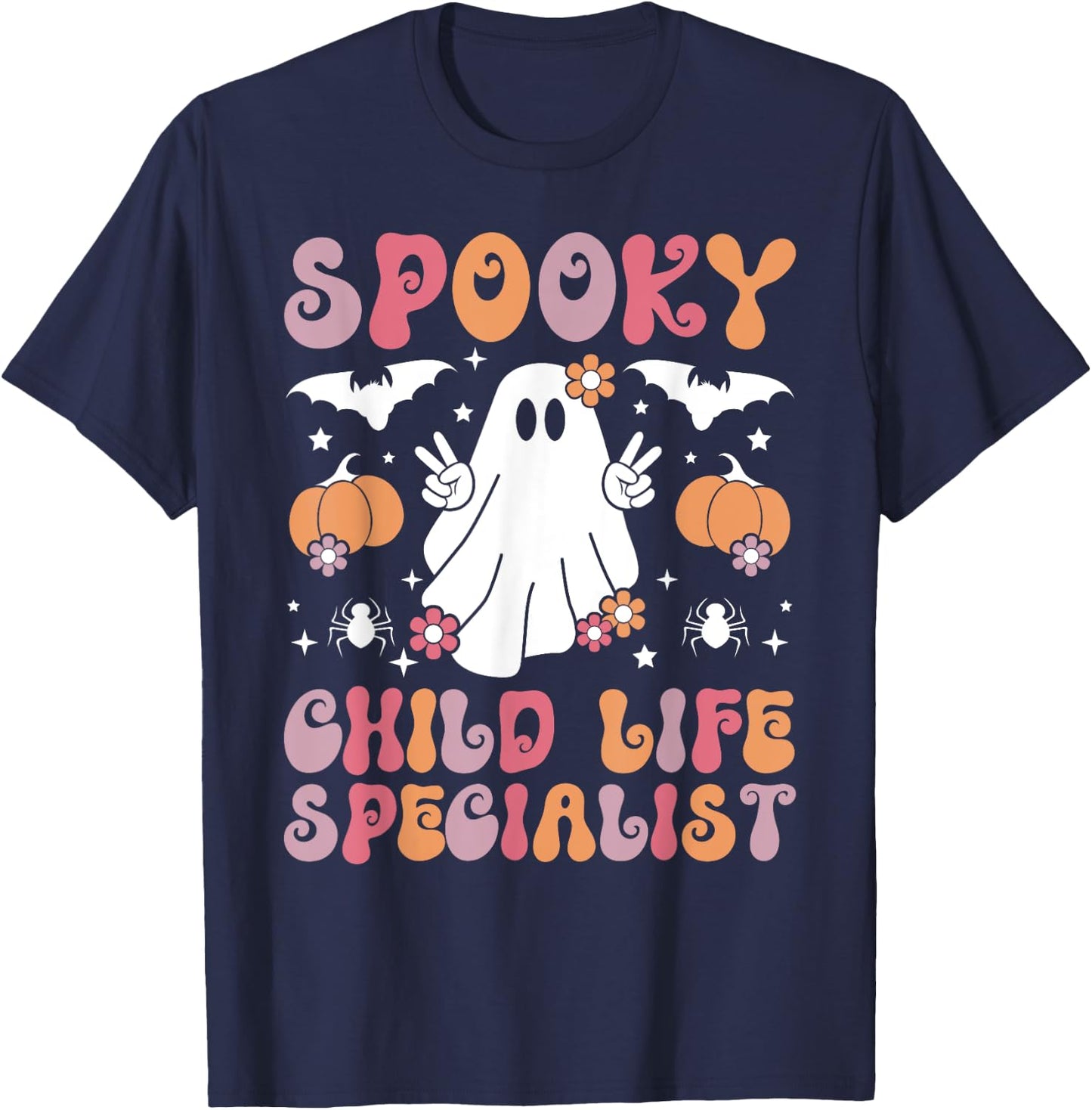 Spooky Child Life Specialist Halloween T-Shirt - T-Shirt | Navy