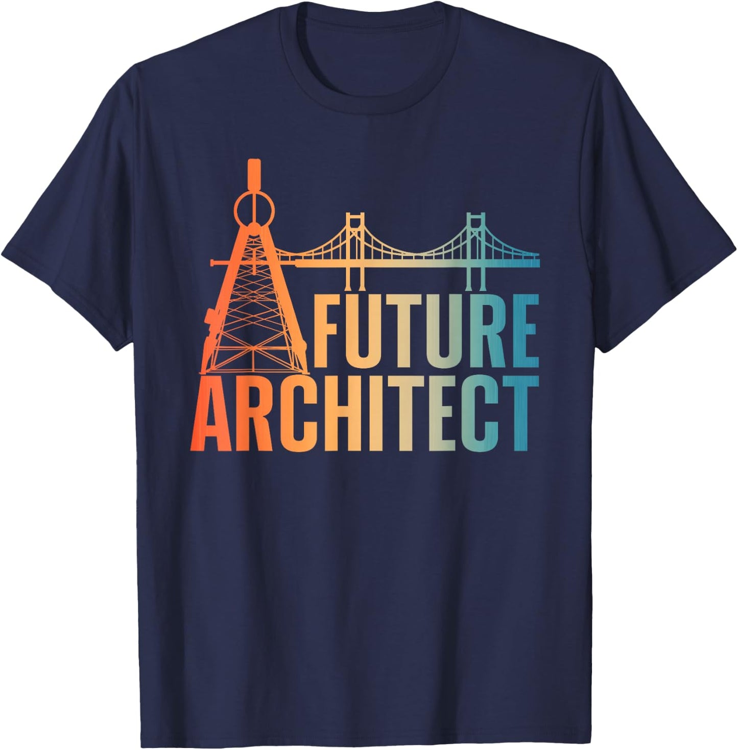 Cool Future Architect Art Boy Girl Kids Architecture Student T-Shirt - T-Shirt | Navy