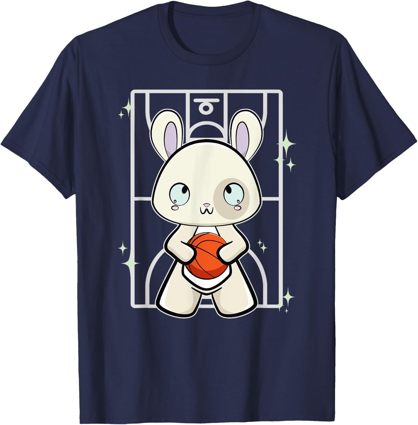 Rabbit With Basketball T-Shirt - T-Shirt | Navy