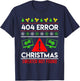 Anti Christmas Ugly Christmas 404 Error Christmas T-Shirt - T-Shirt | Navy