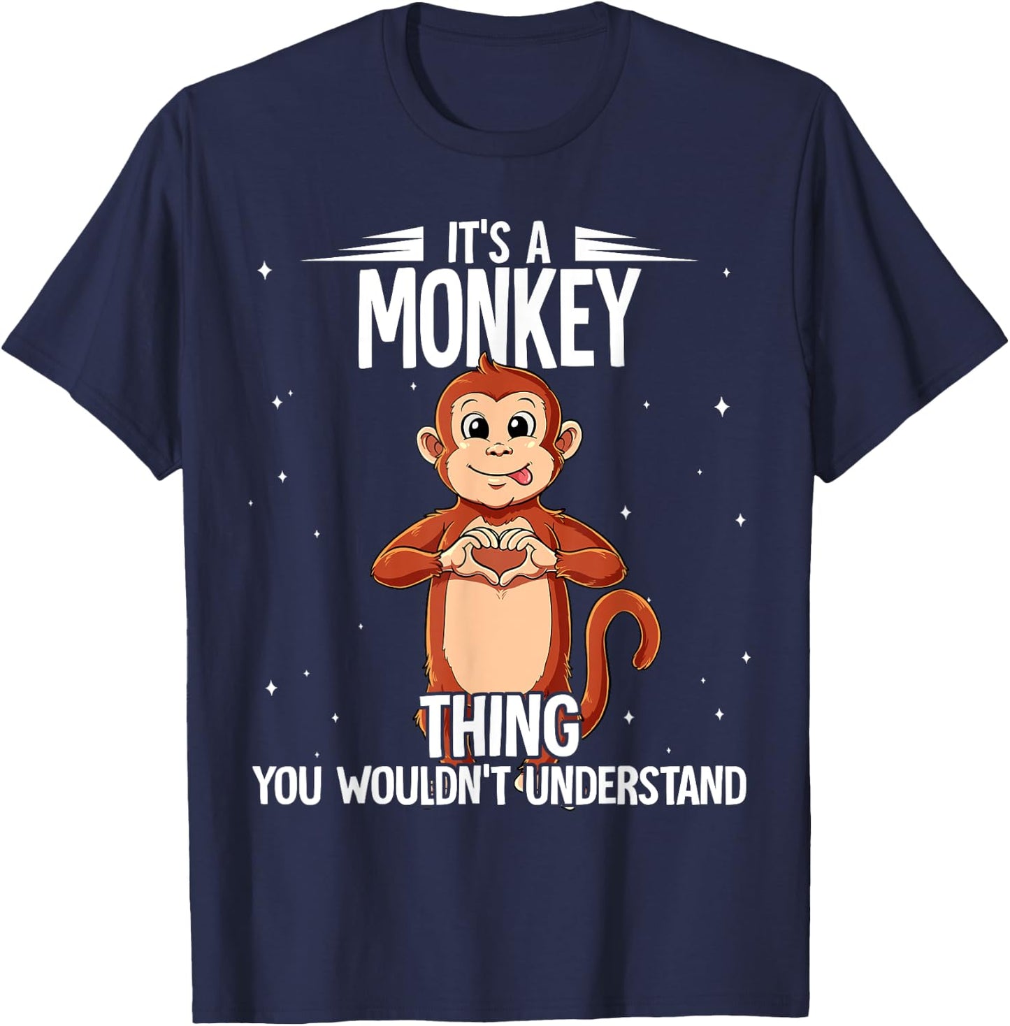 Its A Monkey Thing Monkey T-Shirt - T-Shirt | Navy