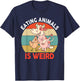 Vegan Shirt Women Kids Boys Girls Eating Animals Is Weird T-Shirt - T-Shirt | Navy