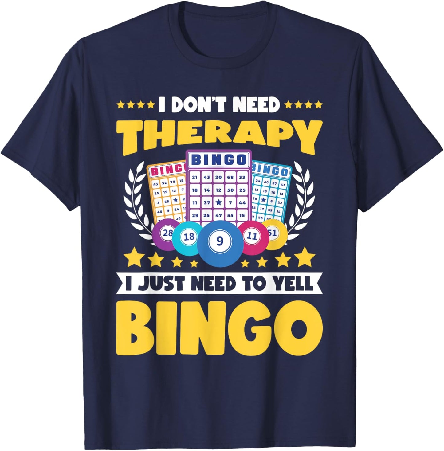 Bingo Player Lover Lucky Bingo T-Shirt - T-Shirt | Navy