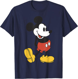 Disney Mickey Mouse Vintage Leg Kick T-Shirt - T-Shirt | Navy