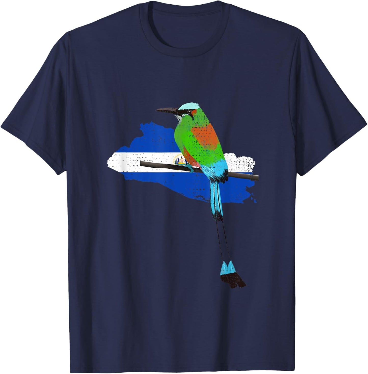 El Salvador Salvadoran Coat Salvadorian Gifts Torogoz Bird T-Shirt - T-Shirt | Navy