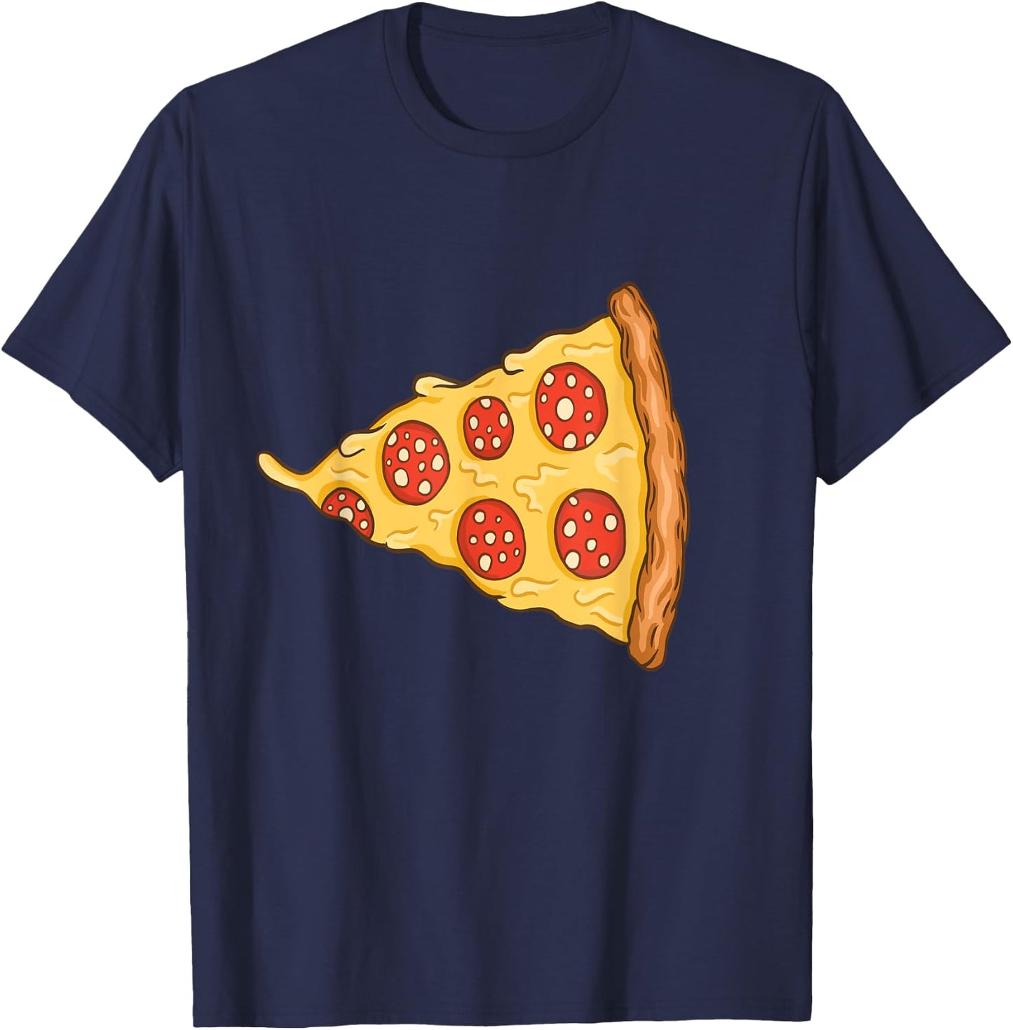 Pizza Costume Cute Pizza Slice Couple Matching Pizza Lovers T-Shirt - T-Shirt | Navy
