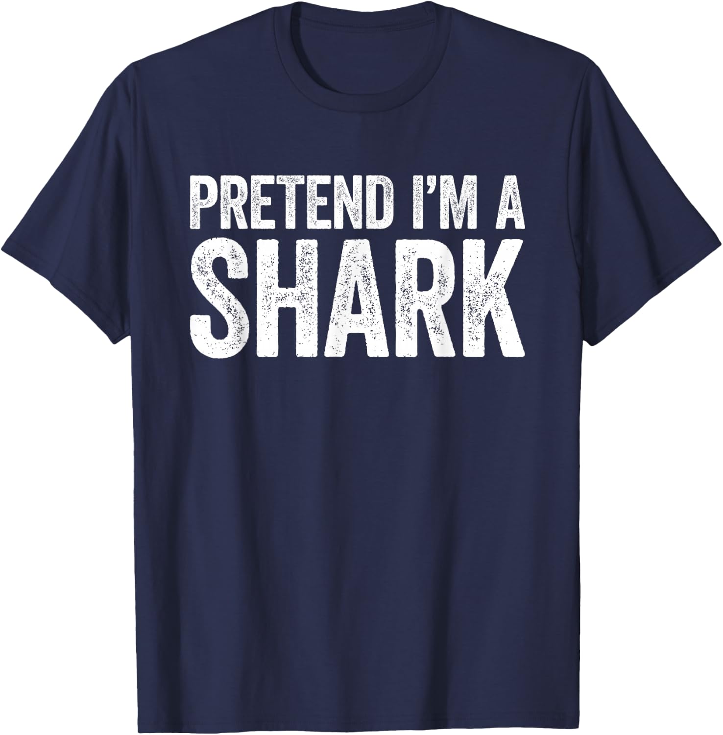 Pretend I'm A Shark Shirt Adult Kids Matching Shark Costume T-Shirt - T-Shirt | Navy