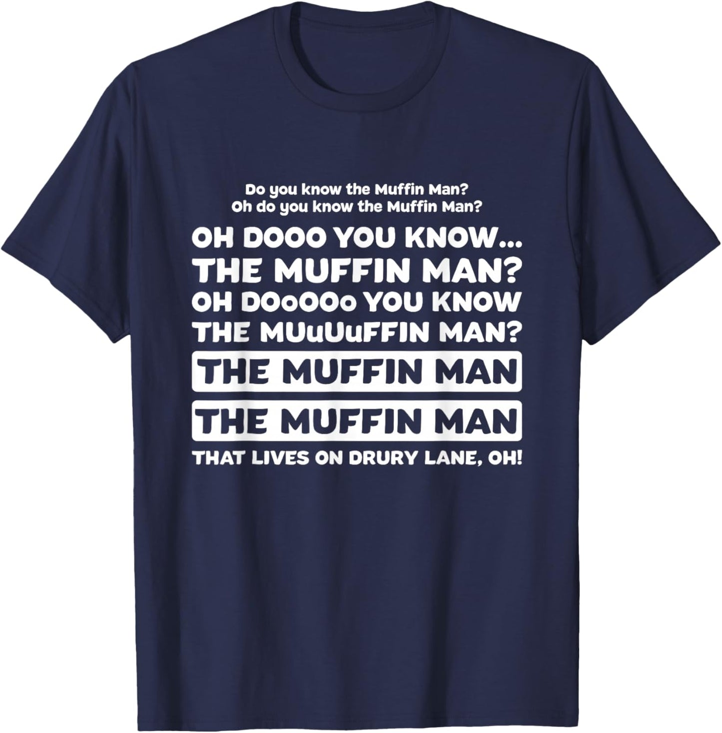 Funny do you know the muffin man T-Shirt - T-Shirt | Navy