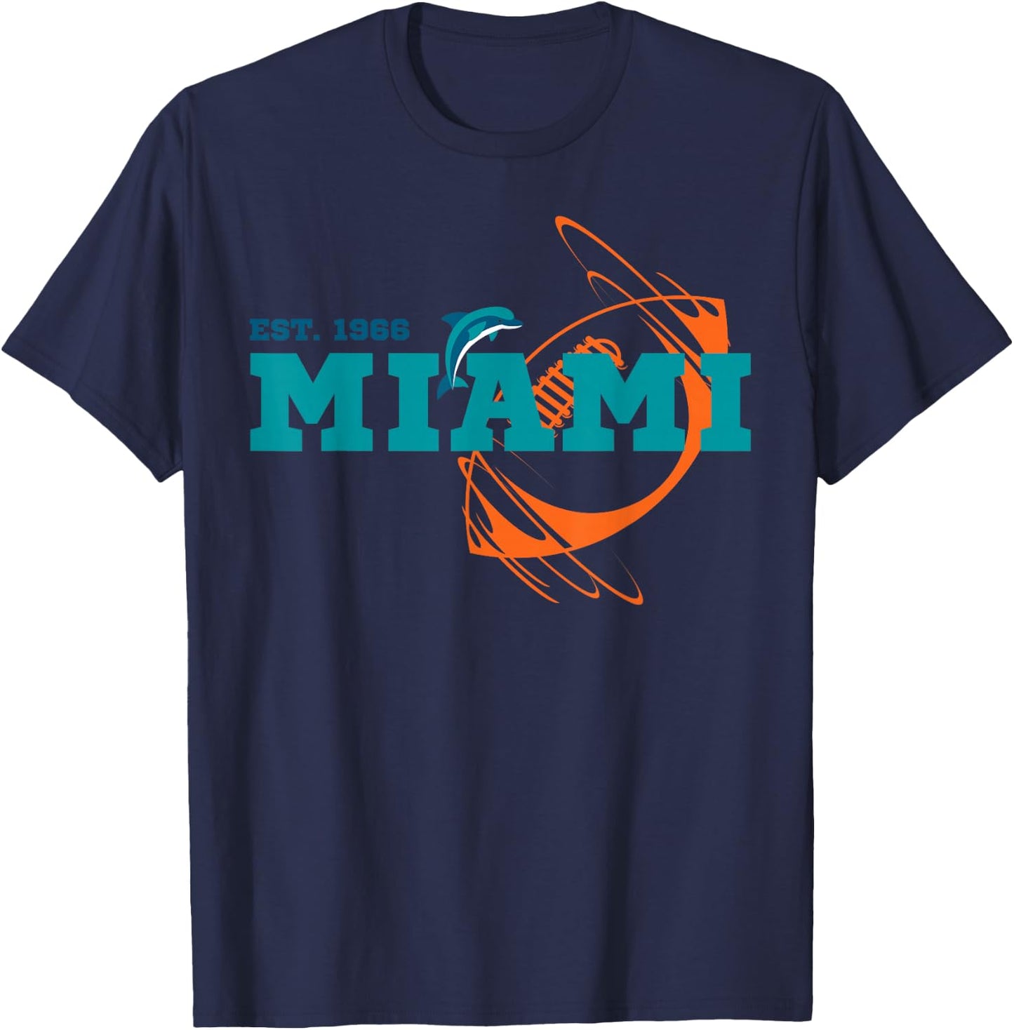 Miami EST 1966 Sports Team Athletic Ball Novelty T-Shirt - T-Shirt | Navy