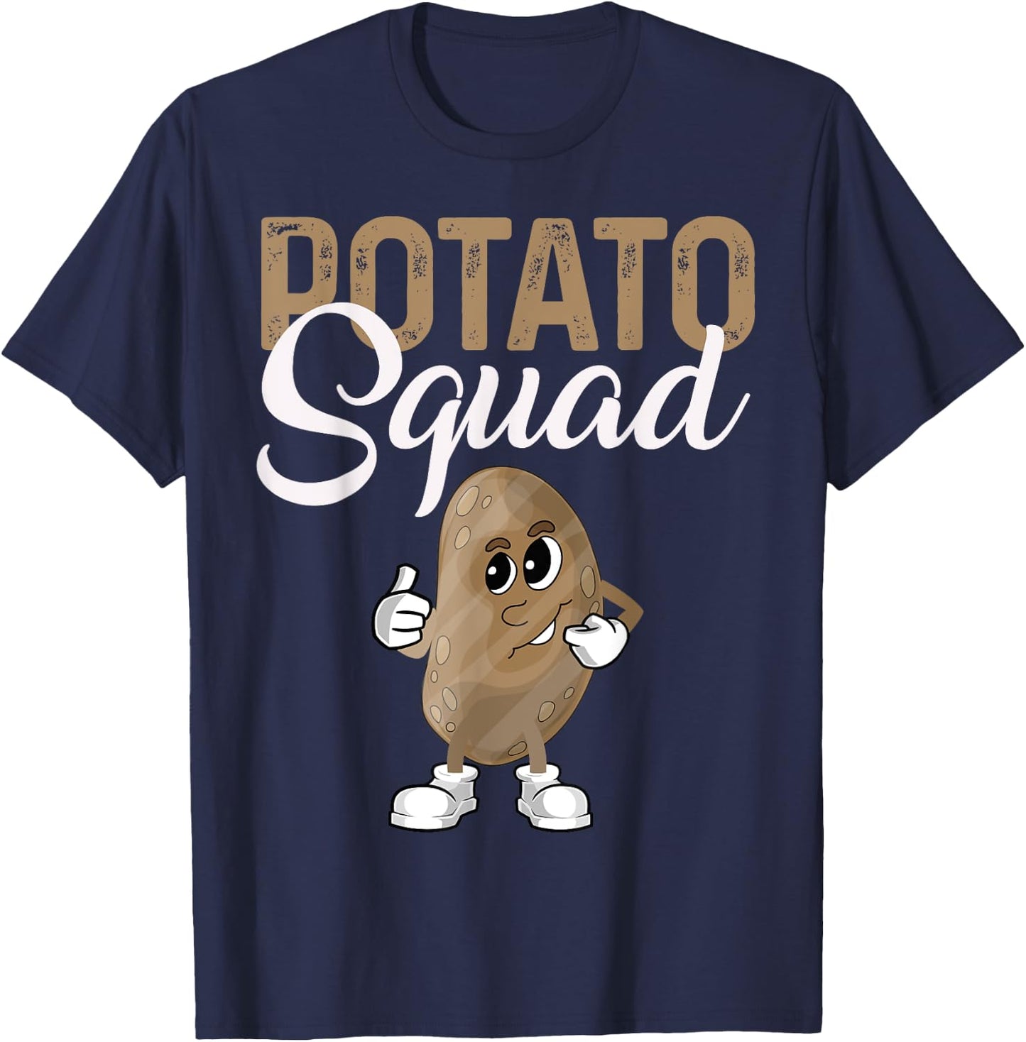 Cool Potato Squad Funny Potato Halloween Costume Vegan Team T-Shirt - T-Shirt | Navy