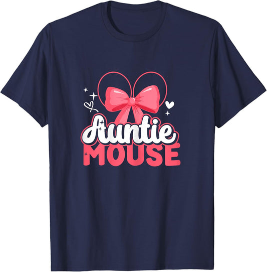 Auntie Mouse | Niece Nephew | Nephews Aunt T-Shirt - T-Shirt | Navy